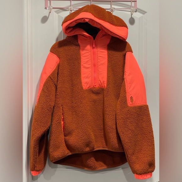 Free People FP Movement Lead the Pack Fleece Pullover Jacket Boho half zip coat - Picture 5 of 8